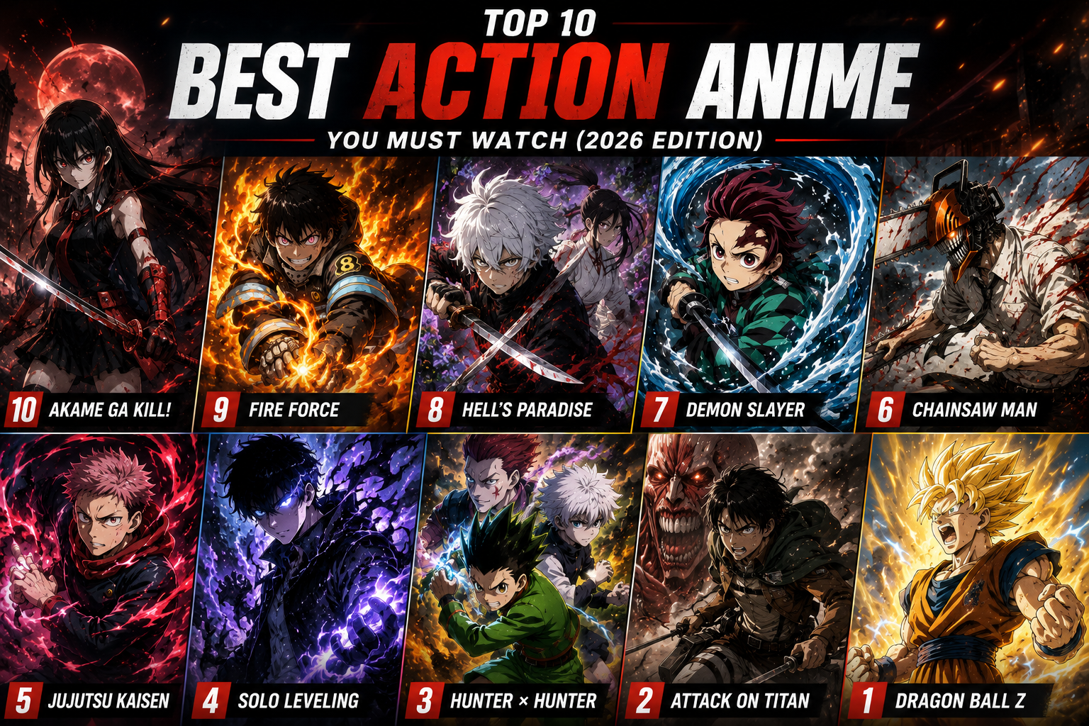 Top 10 Best Action Anime You Must Watch (2026 Edition)