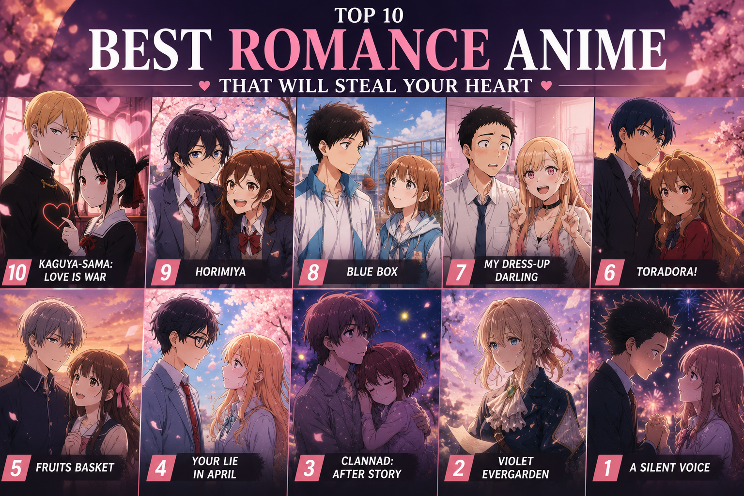 Top 10 Best Romance Anime That Will Steal Your Heart